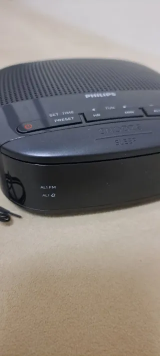 Radio Despertador Digital FM Philips Negro