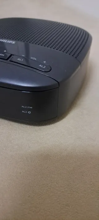 Radio Despertador Digital FM Philips Negro