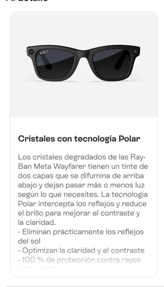 Gafas Ray-Ban Meta Wayfarer Polarizadas Negras