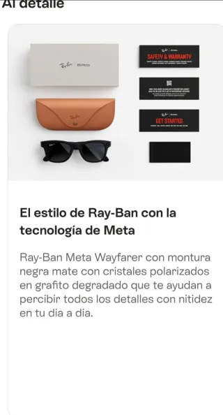 Gafas Ray-Ban Meta Wayfarer Polarizadas Negras