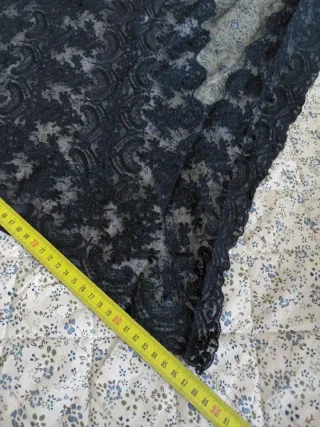 Delantal de fallera negro