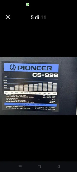 Casse Pioneer cs999 150w