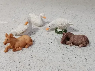 Conjunto Belén: 3 patos y 2 mulos