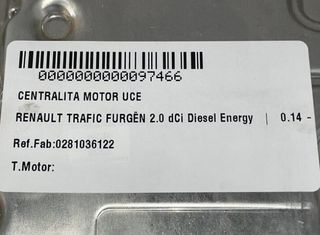 Centralita renault 0281036122 trafic 1.6 dci 97466