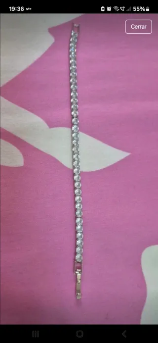 Pulsera Plata Ley Circonitas Nueva