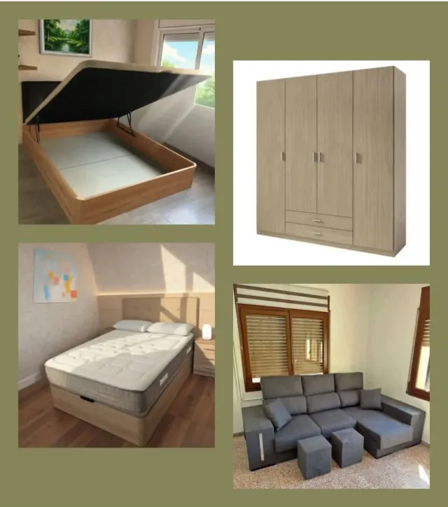 Canapes,colchónes,somieres,armarios,sofás,cabezals