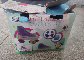 Patines Quads Negros con Casco