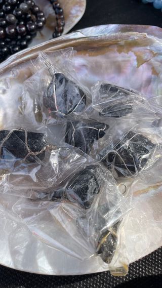 Colgante Piedra Hematita Negra