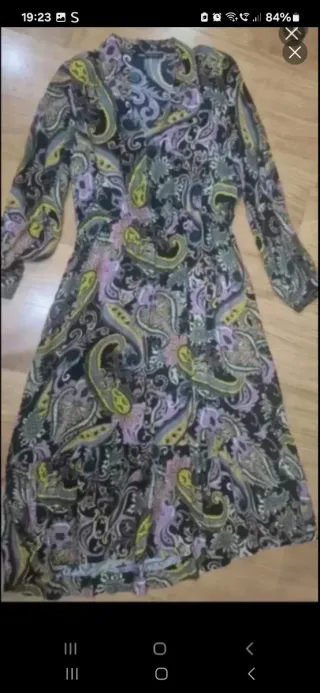 Vestido Zara Talla L Estampado Paisley