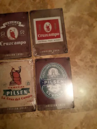 Chapas Cerveza Cruzcampo Pilsen VINTAGE NUEVAS