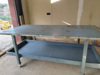 Mesa de Trabajo Industrial con Ruedas XXL