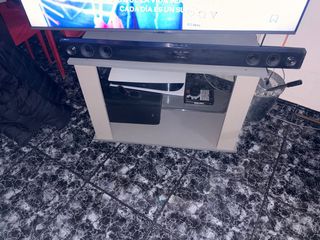 Mueble TV cristal y madera