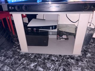 Mueble TV cristal y madera