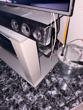 Mueble TV cristal y madera