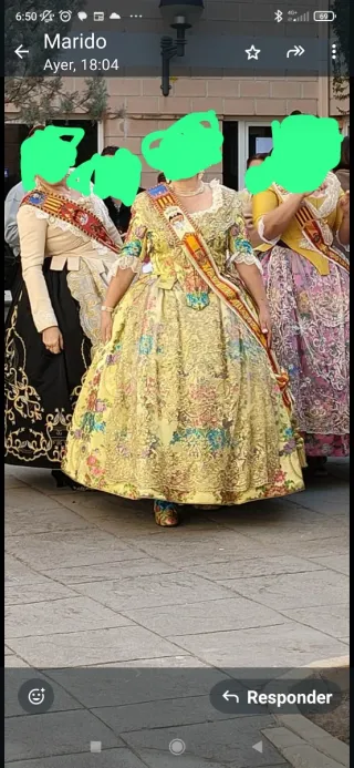 Traje Fallera Completo Talla 40/42 + Zapatos 37