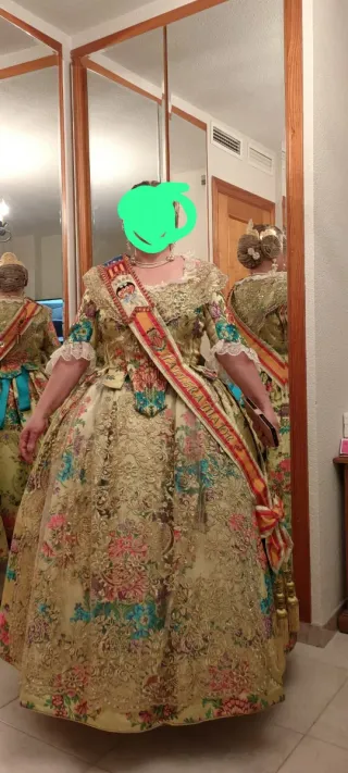 Traje Fallera Completo Talla 40/42 + Zapatos 37