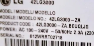 Televisión LG 42LG3000 42" + TDT HDMI Funciona 100