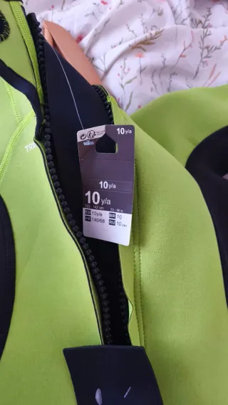 Neopreno niño Tribord verde y negro