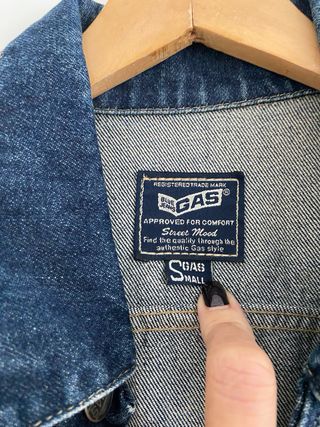 Cazadora Vaquera Gas Hombre Talla S Entallada