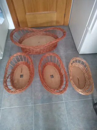 Cestas de mimbre varios tamaños