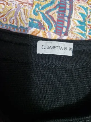 Elisabetta B. Cardigan Tg 56 italiana Nero