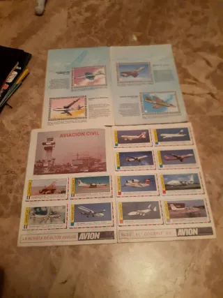 Álbumes de cromos de aviones (años 80)COMPLETO