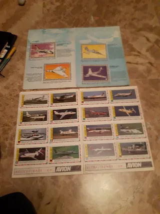 Álbumes de cromos de aviones (años 80)COMPLETO