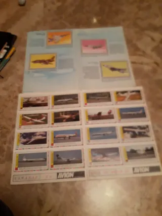 Álbumes de cromos de aviones (años 80)COMPLETO