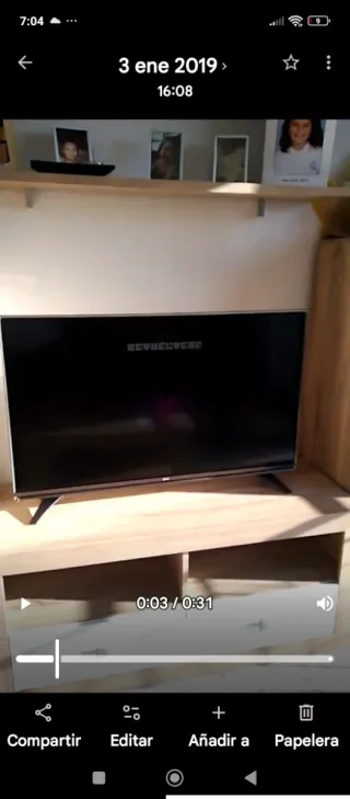 Televisión LG pantalla rota