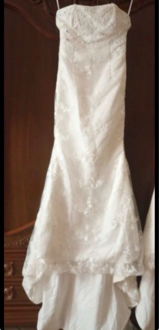 Abito da sposa/cerimonia beige con perline