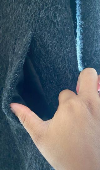 Abrigo de lana de oveja gris