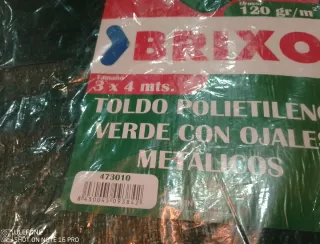 Toldo BRIXO Polietileno Verde 3x4m
