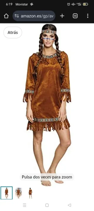 Disfraz India Talla M