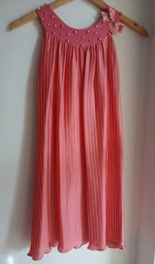 Vestito bambina raso impreziosito da perline