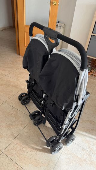 Carro gemelar Chicco gris