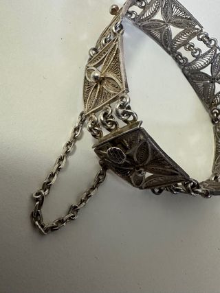 Pulsera de plata estilo filigrana
