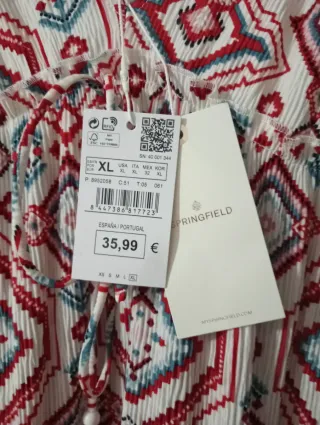 Vestido largo estampado mujer