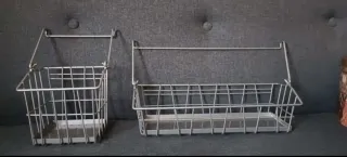 Conjunto 2 cestas organizadoras cocina metal