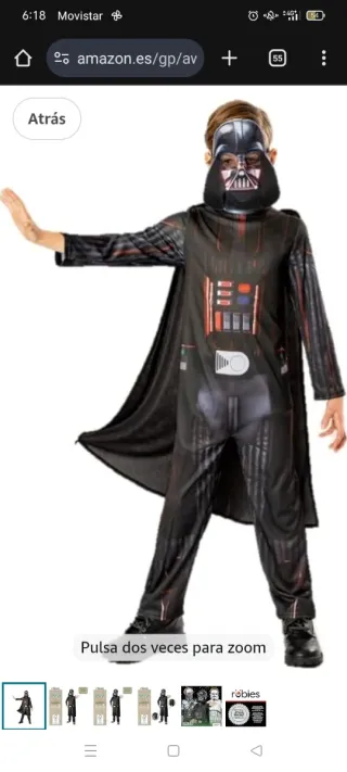 Disfraz Darth Vader niño