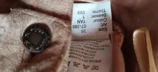 Falda de piel beige Amisu