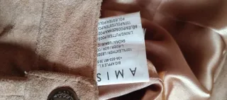 Falda de piel beige Amisu