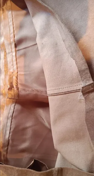 Falda de piel beige Amisu