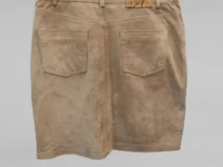 Falda de piel beige Amisu