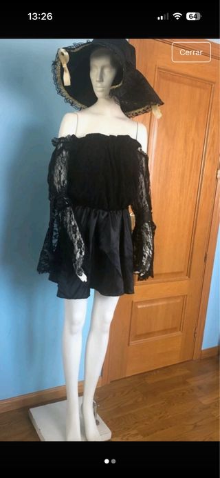 Disfraz Dama Negro Talla Única