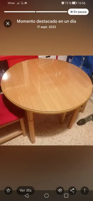 Mesa extensible de madera