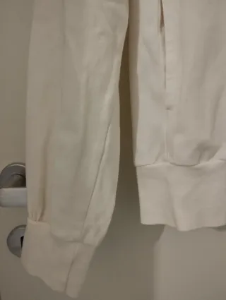 Felpa ragazza bianca con zip