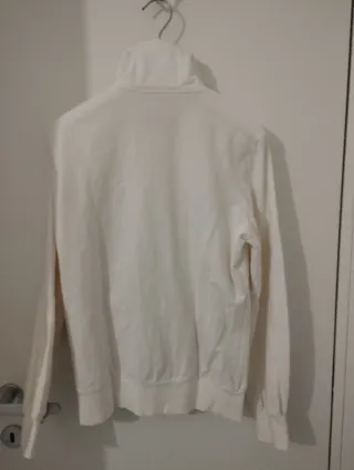 Felpa ragazza bianca con zip