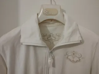 Felpa ragazza bianca con zip