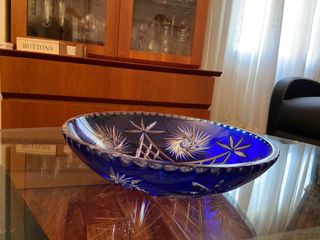 Conjunto decorativo en cristal tallado