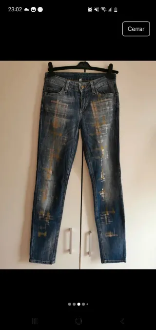 Pantalón vaquero Liu Jo azul con diseño